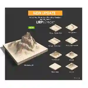 New Update Tileable desert Terrain land ponds and lakes 3d game asset for unity 1